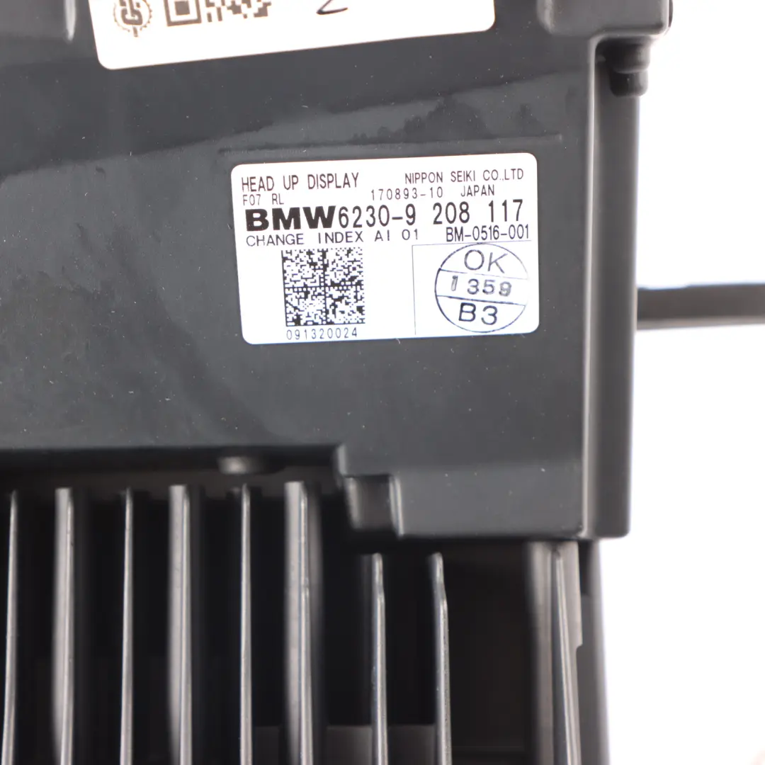 BMW F07 GT Head Up Display Dashboard Car System Screen - SKU RHD-9208117 - Part number 9208117