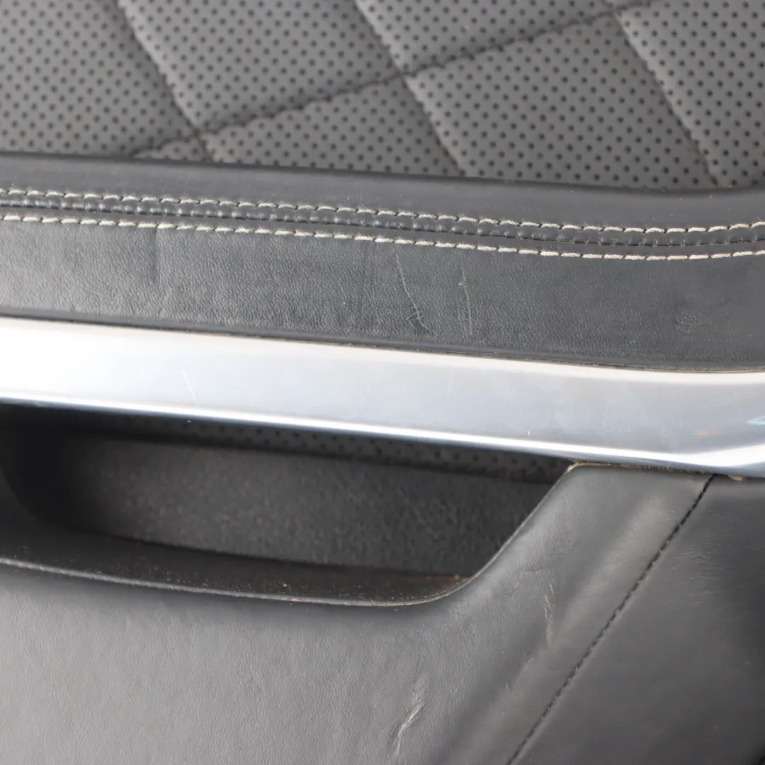 Door Card Trim Panel Covering Front Left N/S Black Leather to Mercedes X166 with Part number A1667202370 Mercedes X166 Door Card Trim Panel Covering Front Left N/S Black Leather - SKU RHD-A1667202370 - Part number A1667202370