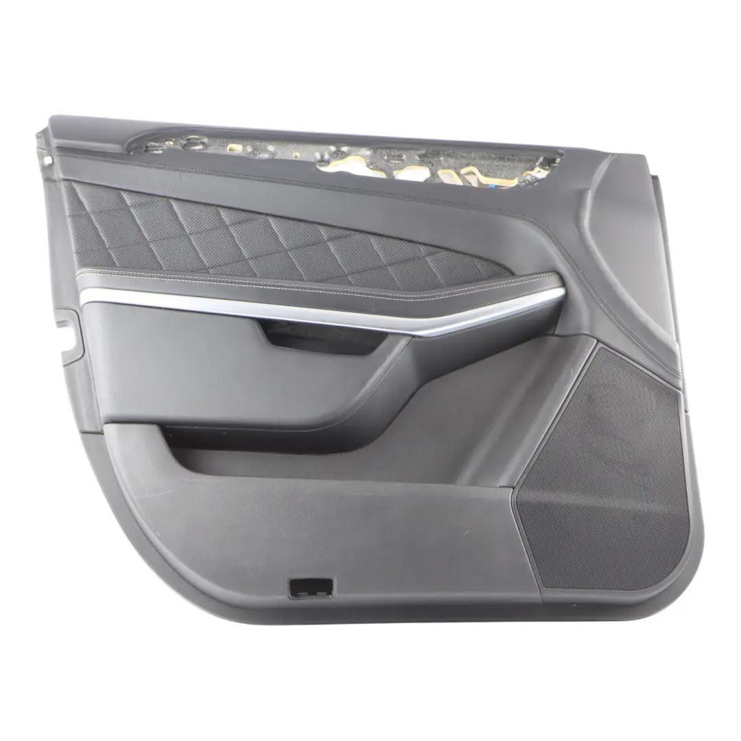 Door Card Trim Panel Covering Front Left N/S Black Leather to Mercedes X166 with Part number A1667202370 Mercedes X166 Door Card Trim Panel Covering Front Left N/S Black Leather - SKU RHD-A1667202370 - Part number A1667202370