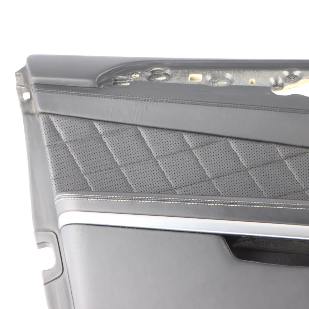 Door Card Trim Panel Covering Front Left N/S Black Leather to Mercedes X166 with Part number A1667202370 Mercedes X166 Door Card Trim Panel Covering Front Left N/S Black Leather - SKU RHD-A1667202370 - Part number A1667202370