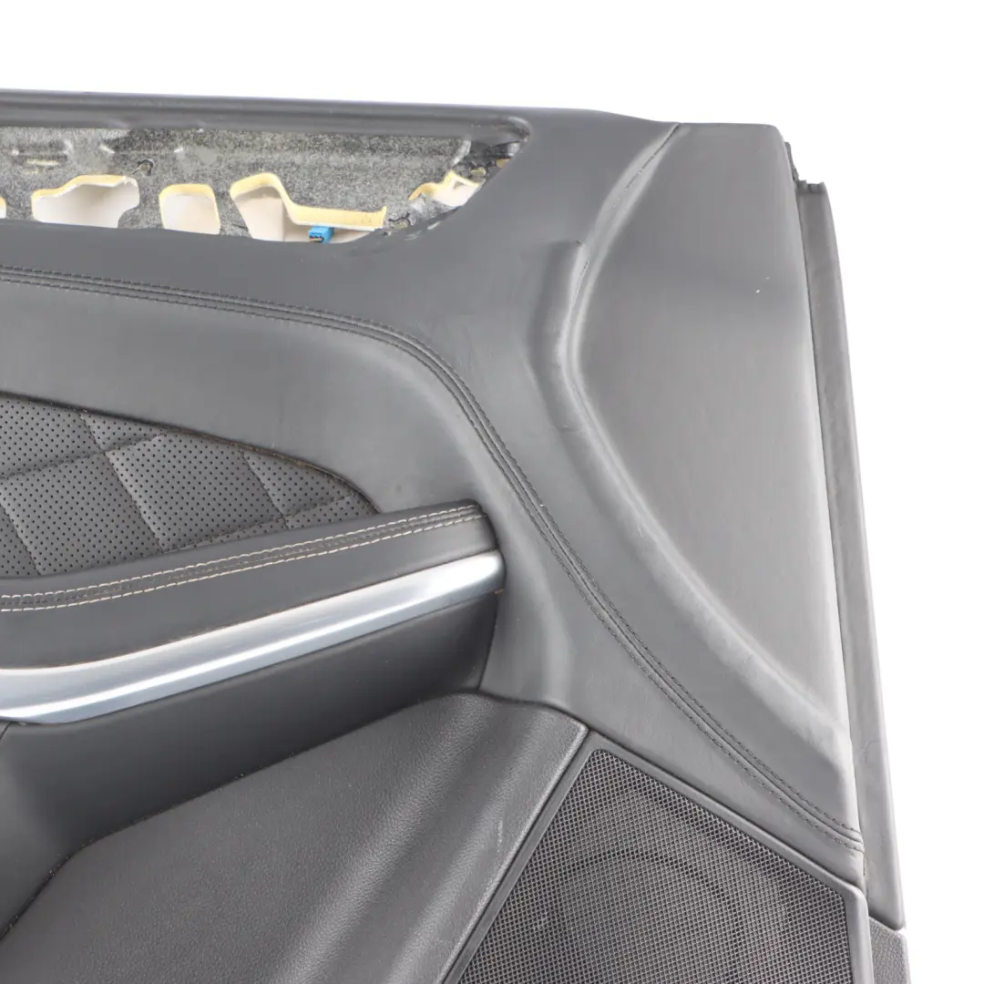 Mercedes X166 Door Card Trim Panel Covering Front Left N/S Black Leather - SKU RHD-A1667202370 - Part number A1667202370