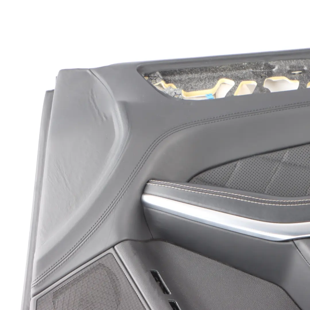 Mercedes X166 Door Card Trim Panel Covering Front Right O/S Black Leather - SKU RHD-A1667203070 - Part number A1667203070