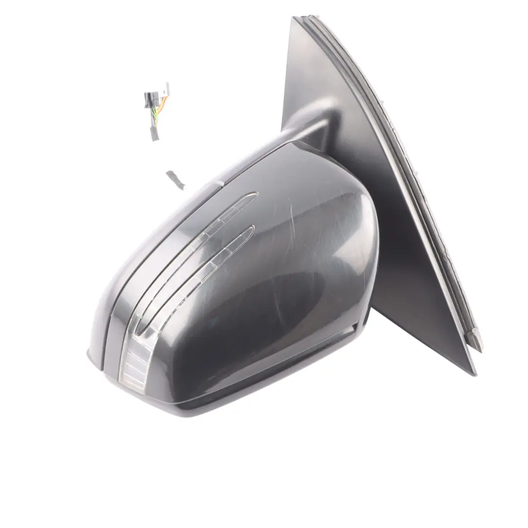 Mercedes GL X166 Door Wing Mirror Left N/S Obsidian Black - 197 - SKU RHD-A1668109700-OB - Part number A1668109700