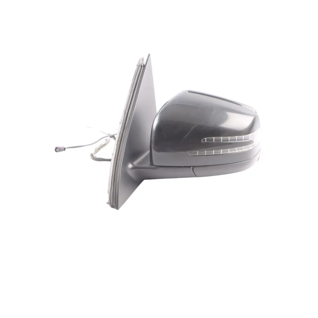 Mercedes GL X166 Door Wing Mirror Left N/S Obsidian Black - 197 - SKU RHD-A1668109700-OB - Part number A1668109700