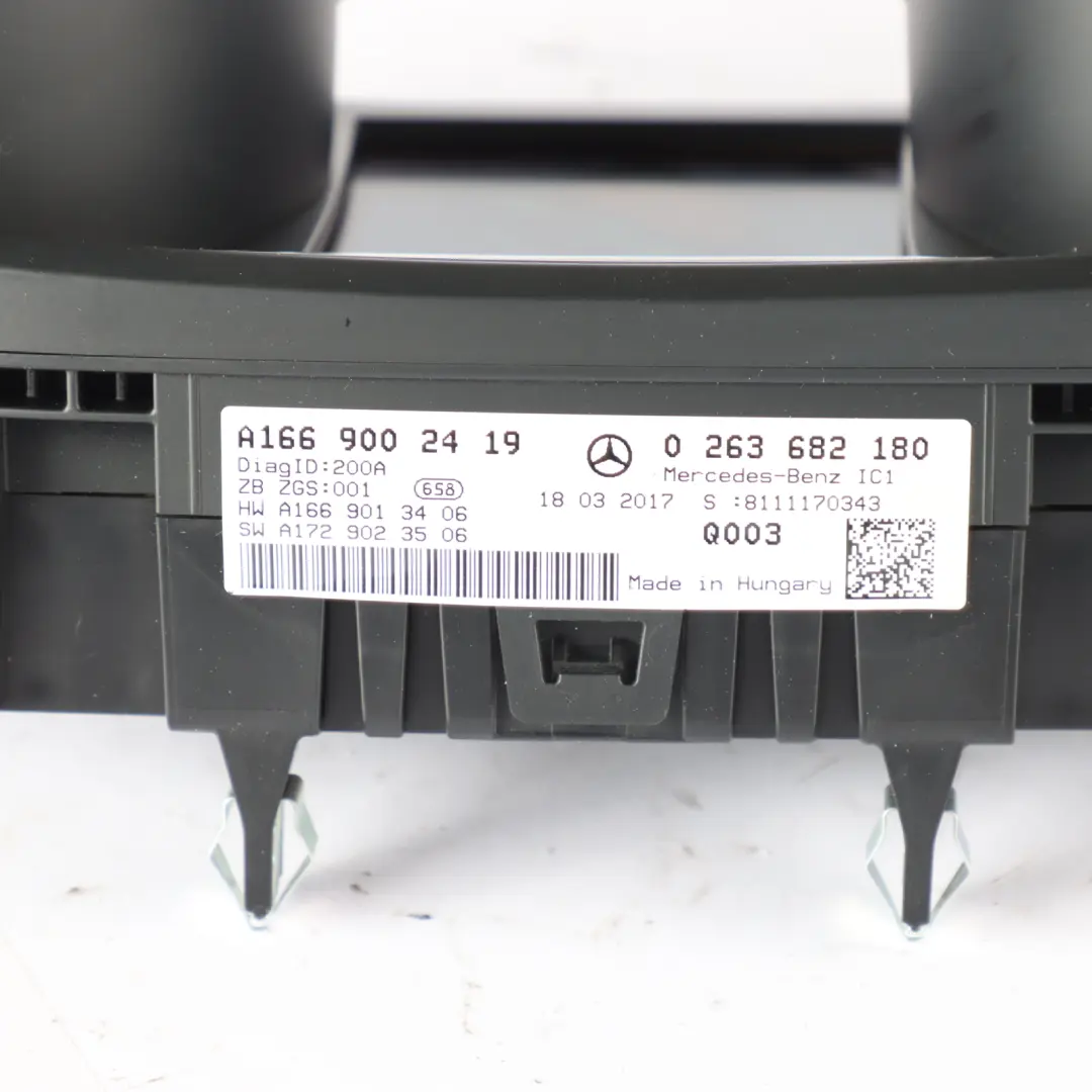 Instrument Cluster Speedometer Clocks Automatic to Mercedes W166 Diesel with Part number A1669002419 Mercedes W166 Diesel Instrument Cluster Speedometer Clocks Automatic - SKU RHD-A1669002419 - Part number A1669002419