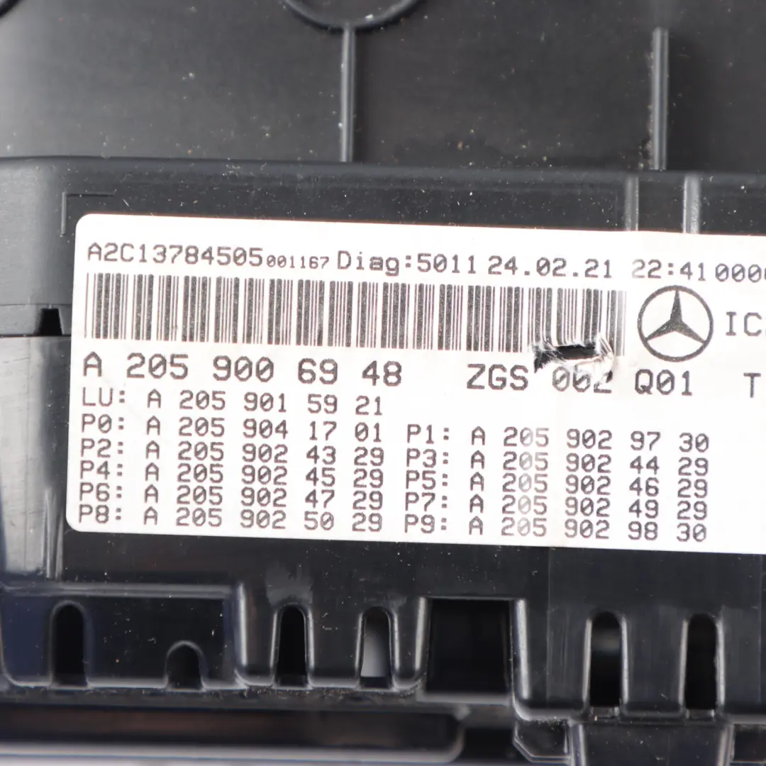 Instrument Panel Speedometer Clocks Diesel to Mercedes GLC C253 with Part number A2059006948 Mercedes GLC C253 Instrument Panel Speedometer Clocks Diesel - SKU RHD-A2059006948 - Part number A2059006948