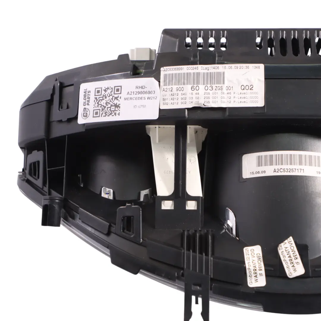 Mercedes W212 Instrument Cluster Speedo Clocks Automatic Diesel - SKU RHD-A2129006003 - Part number A2129006003