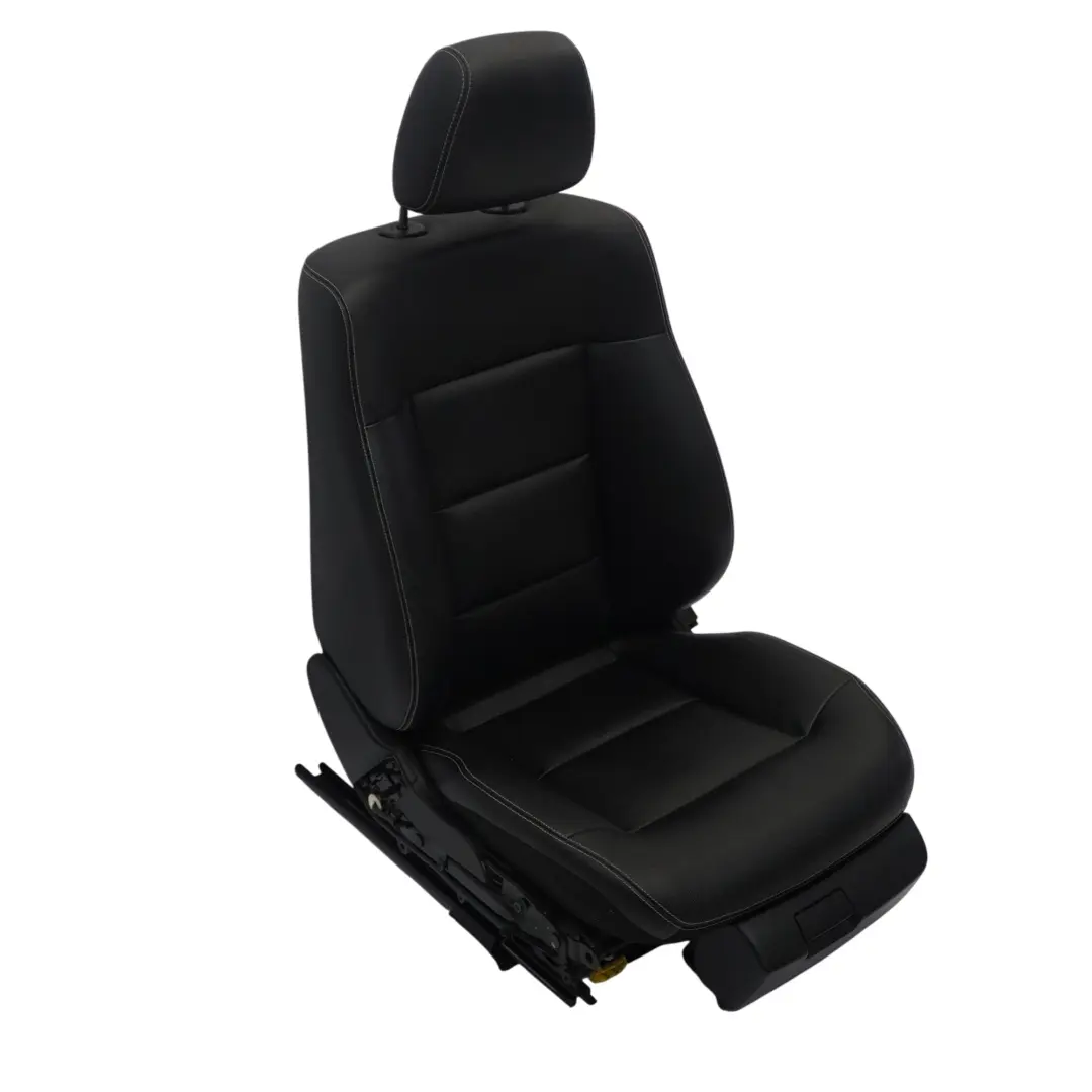 Front Left N/S Interior Heated Black Leather to Mercedes W212 Sport Seat with Part number A2129106347 Mercedes W212 Sport Seat Front Left N/S Interior Heated Black Leather - SKU RHD-A2129106347-1 - Part number A2129106347