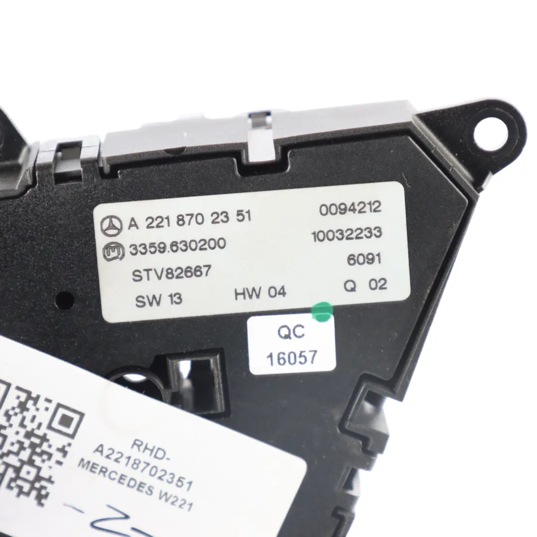 Mercedes W221 Seat Switch Panel Adjust Control Unit Rear Right O/S - SKU RHD-A2218702351 - Part number A2218702351