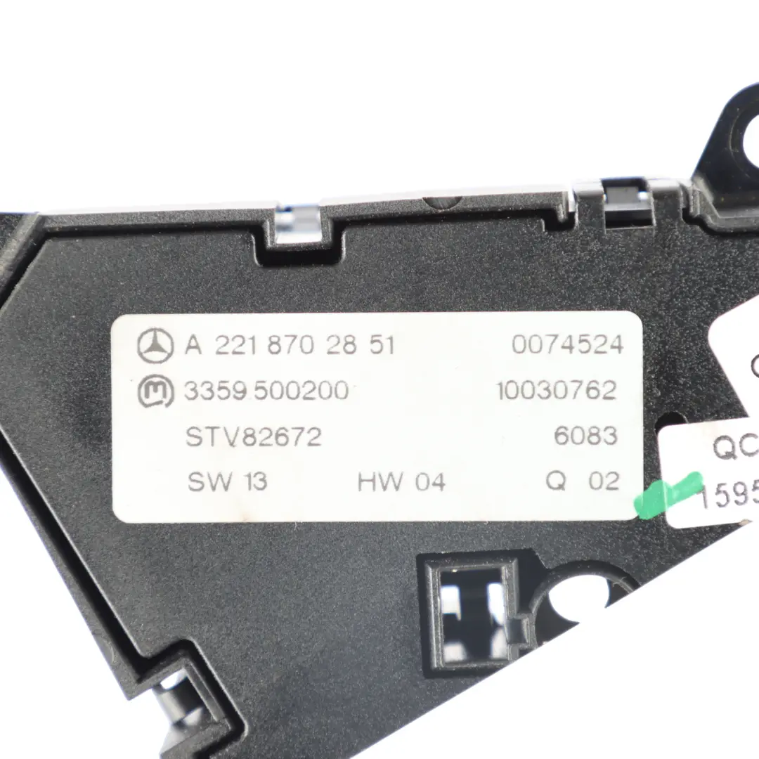 Switch Panel Adjust Control Unit Rear Left N/S to Mercedes W221 Seat with Part number A2218702851 Mercedes W221 Seat Switch Panel Adjust Control Unit Rear Left N/S - SKU RHD-A2218702851 - Part number A2218702851