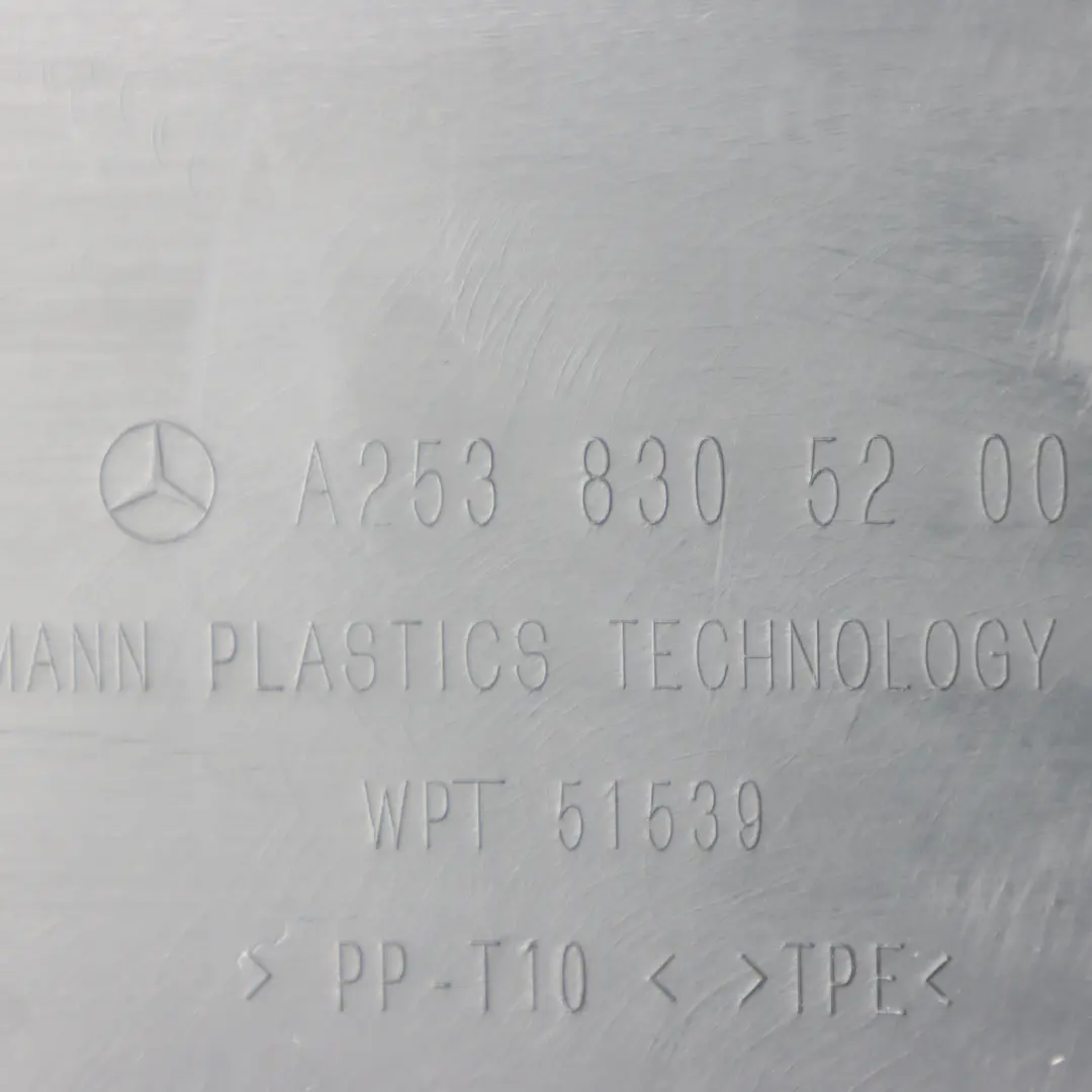 Bay Top Upper Plastic Trim Panel Right O/S to Mercedes X253 Engine with Part number A2538305200 Mercedes X253 Engine Bay Top Upper Plastic Trim Panel Right O/S - SKU RHD-A2538305200 - Part number A2538305200