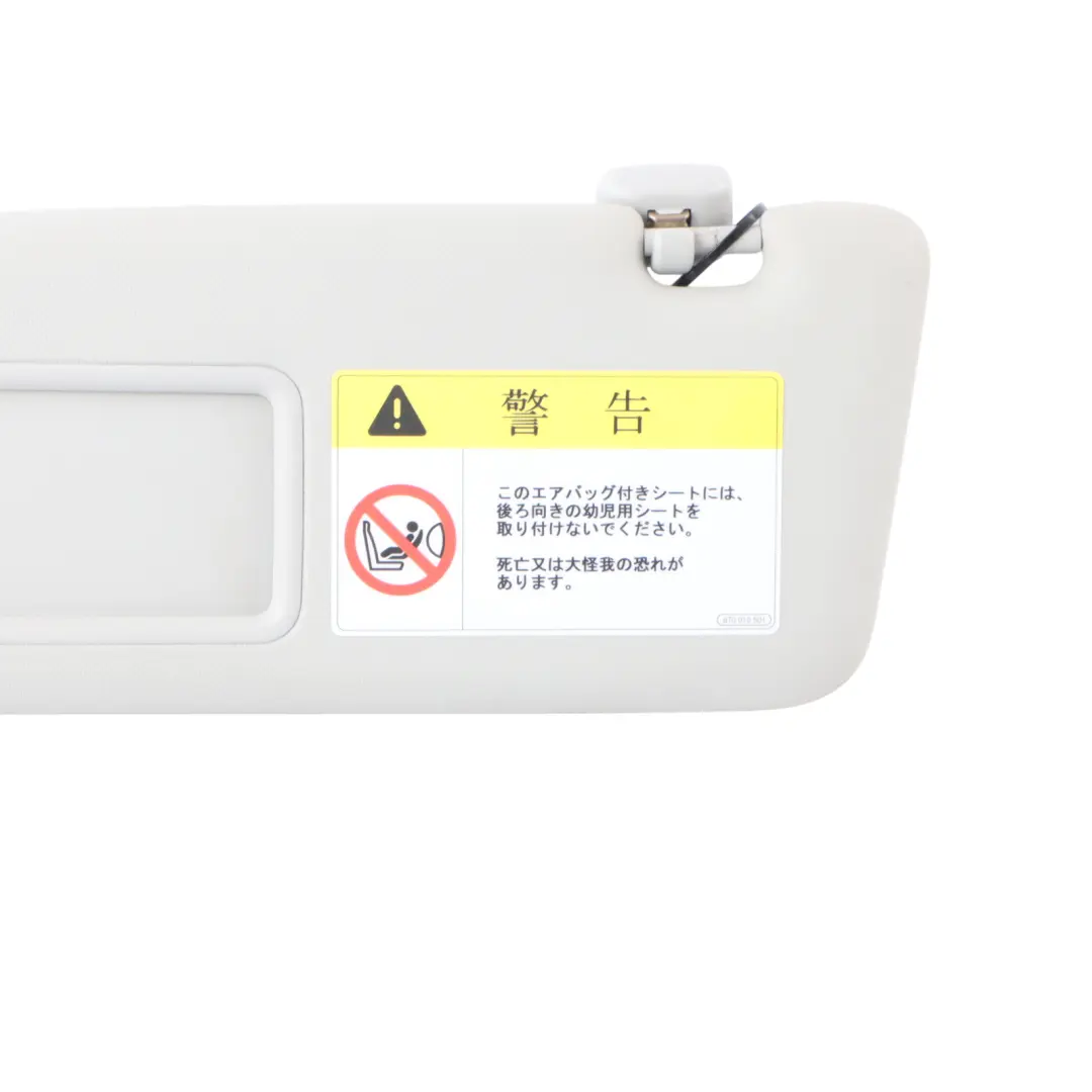 Audi A4 B8 Sun Visor Left N/S Cover Mirror Panel Silver Moon Japanese 8K0857551 - SKU RHD-8U2857551 - Part number 8U2857551