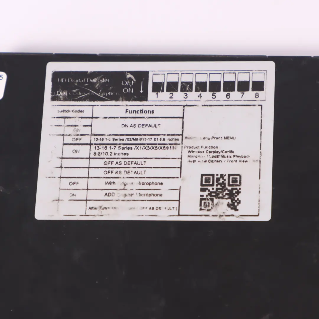 Road Top HD Digital Decoder Retrofit Kit Module Camera CarPlay Unité de contrôle - SKU ROAD-TOP-DECODER - Numéro de pièce ROAD-TOP-DECODER