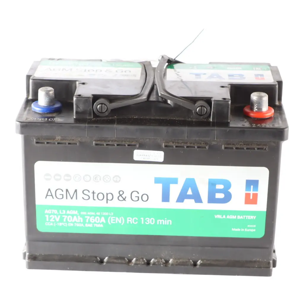 TAB AG70 AGM Start Stop Car Battery 70Ah 760A 12V to with Part number TAB-AGM-70AH TAB AG70 AGM Start Stop Car Battery 70Ah 760A 12V - SKU TAB-AGM-70AH - Part number TAB-AGM-70AH