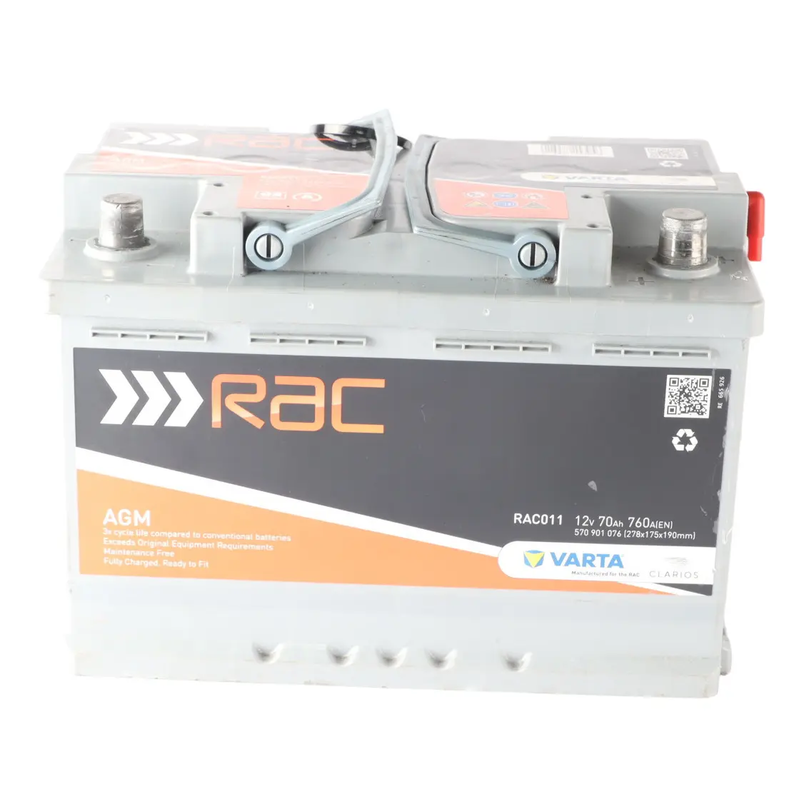 VARTA RAC Accumulator Battery AGM 70Ah 760A 12V RAC011