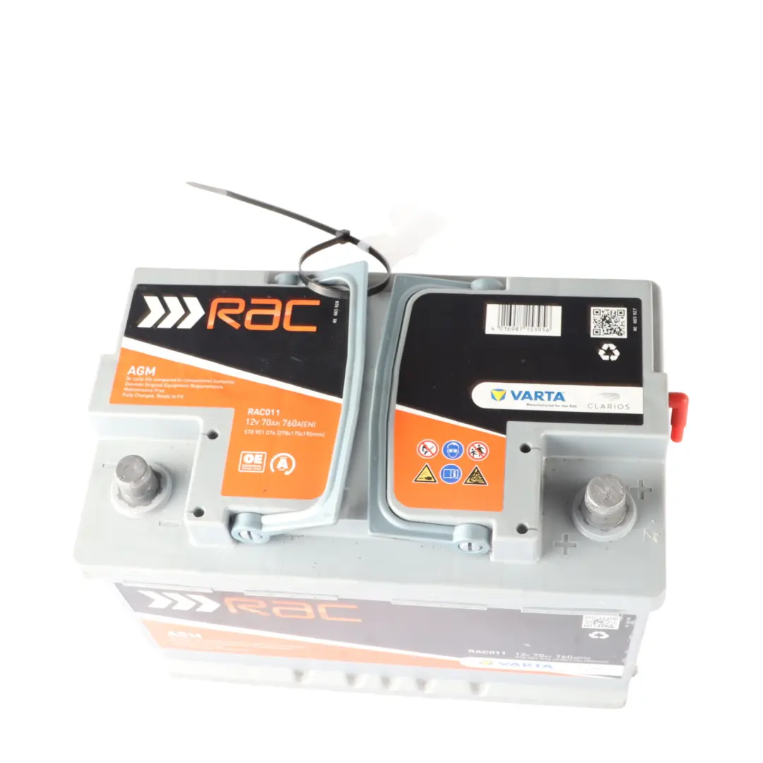  VARTA RAC Accumulator Battery AGM 70Ah 760A 12V RAC011 - SKU Varta Rac 70Ah Accumulator - Part number Varta Rac 70Ah Accumulator