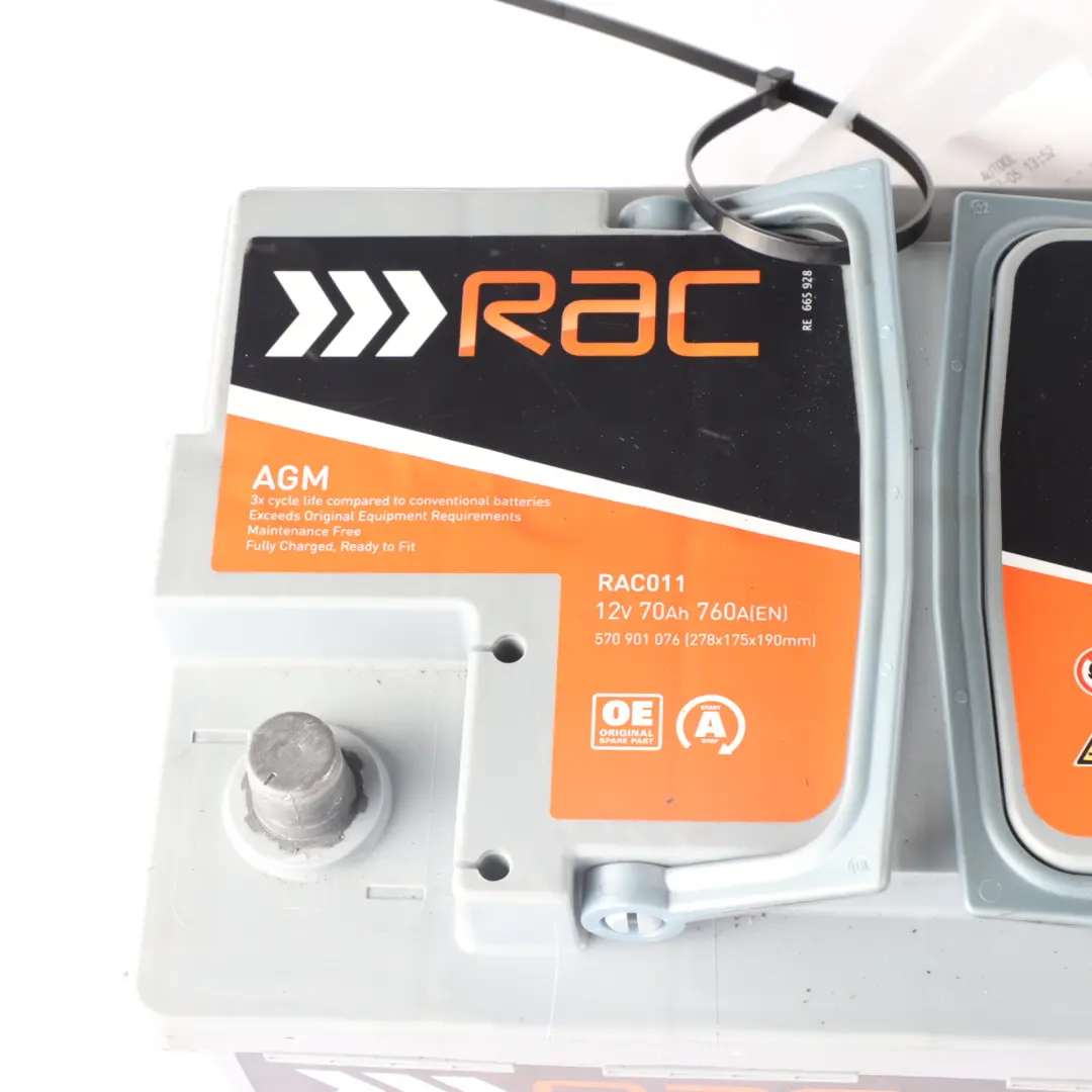 VARTA RAC Accumulator Battery AGM 70Ah 760A 12V RAC011 to with Part number Varta Rac 70Ah Accumulator VARTA RAC Accumulator Battery AGM 70Ah 760A 12V RAC011 - SKU Varta Rac 70Ah Accumulator - Part number Varta Rac 70Ah Accumulator