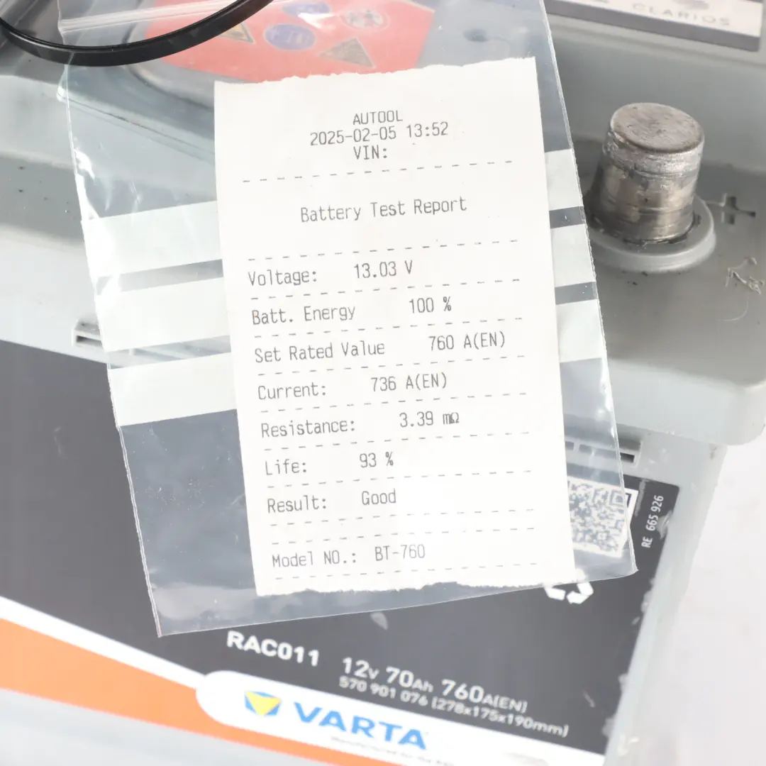 VARTA RAC Accumulator Battery AGM 70Ah 760A 12V RAC011 to with Part number Varta Rac 70Ah Accumulator VARTA RAC Accumulator Battery AGM 70Ah 760A 12V RAC011 - SKU Varta Rac 70Ah Accumulator - Part number Varta Rac 70Ah Accumulator