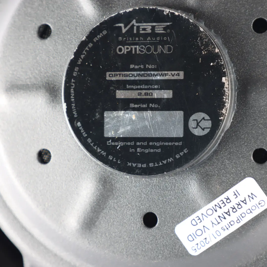 Genuine VIBE Optisound BMWF-V4 Car Audio Component Speaker Unit 345W to with Part number VIBE-OPTISOUNDBMWF-V4 Genuine VIBE Optisound BMWF-V4 Car Audio Component Speaker Unit 345W - SKU VIBE-OPTISOUNDBMWF-V4 - Part number VIBE-OPTISOUNDBMWF-V4