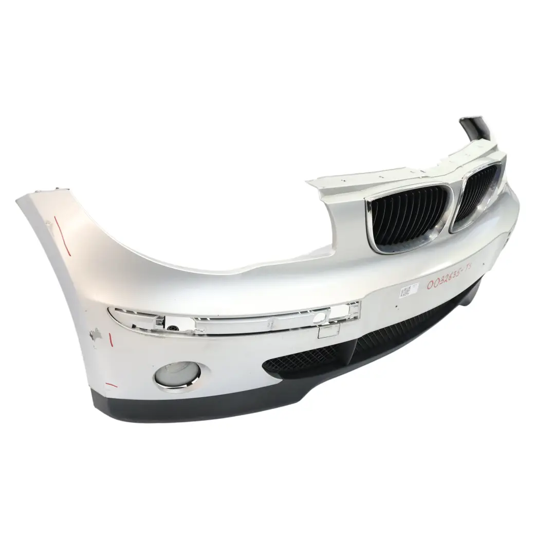 Complete Front Bumper Titansilber Silber Silver Metallic - 354 to BMW E87 with Part number 0032635 BMW E87 Complete Front Bumper Titansilber Silber Silver Metallic - 354 - SKU 0032635-TS - Part number 0032635