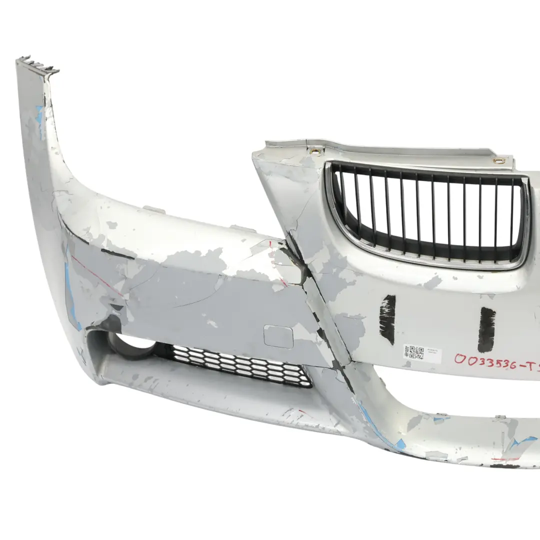 Complete Front Bumper Trim Panel Titansilber Silver 354 to BMW E90 E91 M Sport with Part number 0033536 BMW E90 E91 M Sport Complete Front Bumper Trim Panel Titansilber Silver 354 - SKU 0033536-TS - Part number 0033536