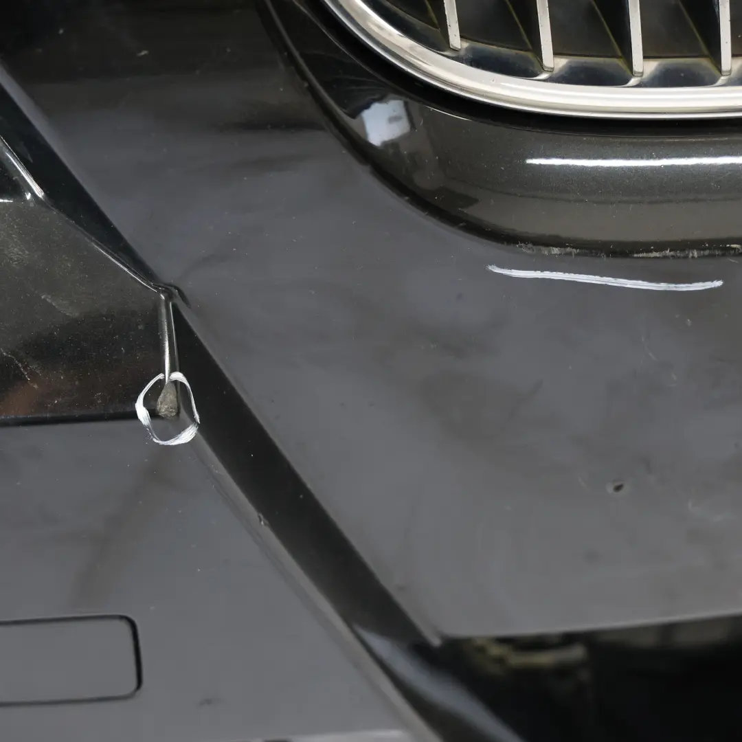 BMW E90 E91 Front Bumper M Sport Trim Panel Complete Black Sapphire - 475 - SKU 0033539-BS - Part number 0033539