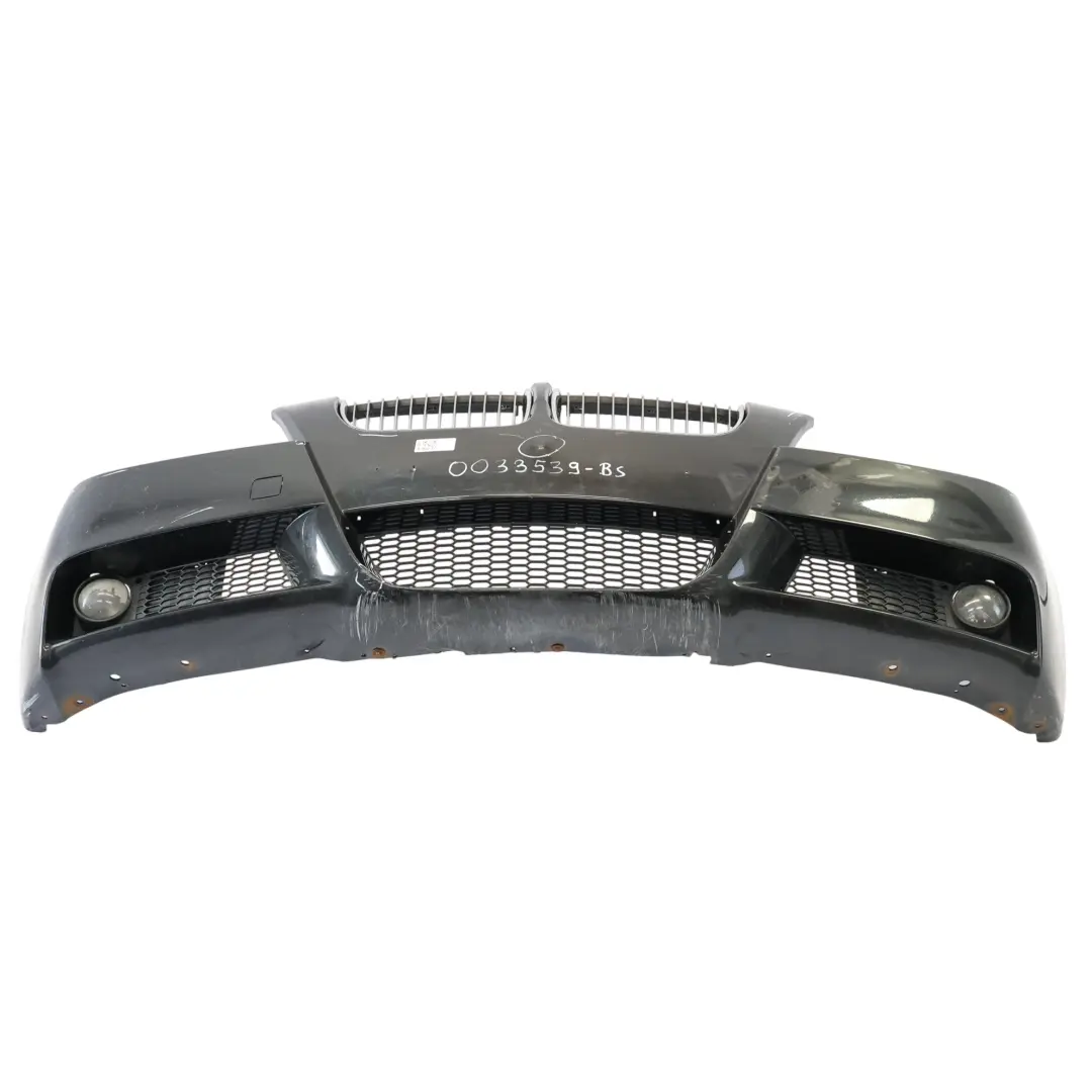 BMW E90 E91 Front Bumper M Sport Trim Panel Complete Black Sapphire - 475 - SKU 0033539-BS - Part number 0033539