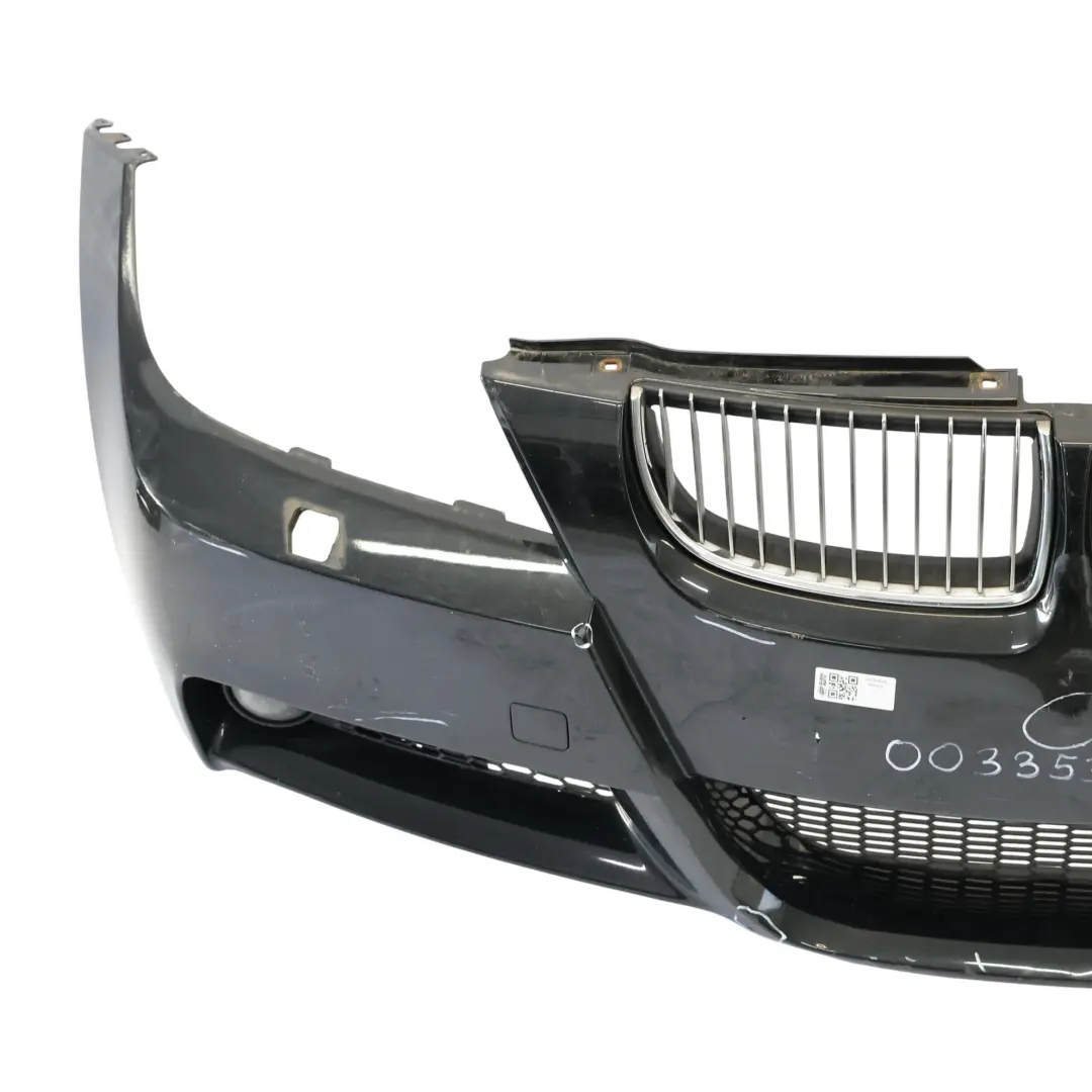 Front Bumper M Sport Trim Panel Complete Black Sapphire - 475 to BMW E90 E91 with Part number 0033539 BMW E90 E91 Front Bumper M Sport Trim Panel Complete Black Sapphire - 475 - SKU 0033539-BS - Part number 0033539