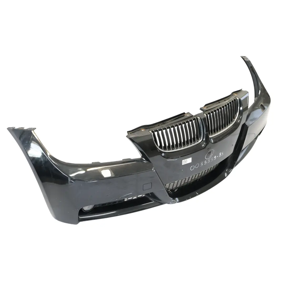 BMW E90 E91 Front Bumper M Sport Trim Panel Complete Black Sapphire - 475 - SKU 0033539-BS - Part number 0033539