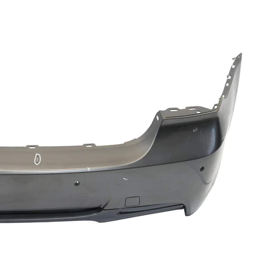 Bumper PDC Sparkling Graphite Metallic - A22 to BMW E90 M Sport Rear with Part number 0033541 BMW E90 M Sport Rear Bumper PDC Sparkling Graphite Metallic - A22 - SKU 0033541-SG1 - Part number 0033541