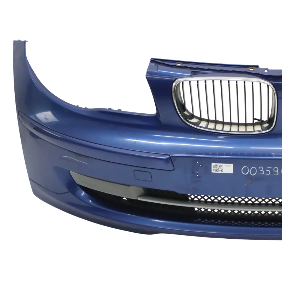 BMW E81 E87 LCI Complete Front Bumper Trim PDC Montegoblau Montego Blue - A51 - SKU 0035909-MTB1 - Part number 0035909