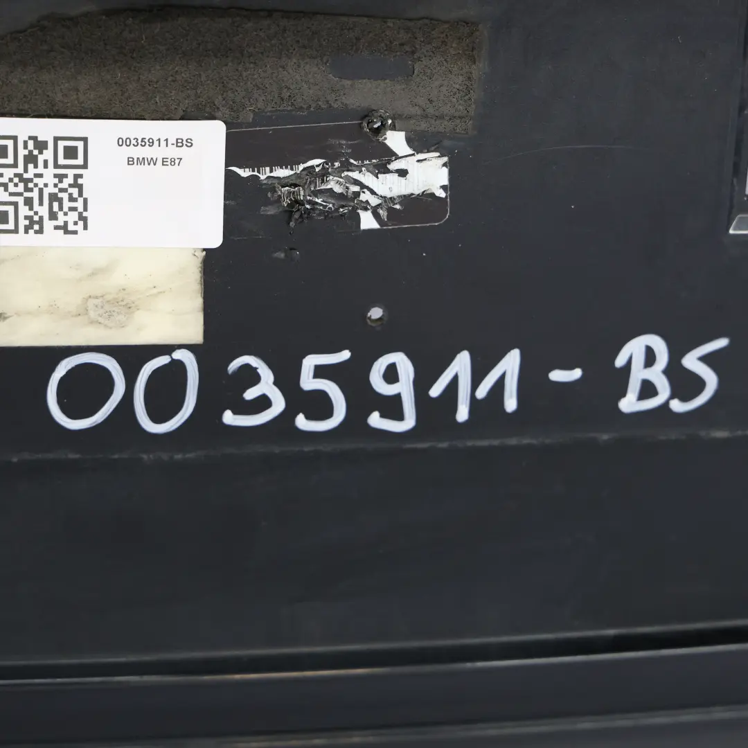 Bumper Trim Panel Black Sapphire Metallic - 475 to BMW E81 E87 LCI Rear with Part number 0035911 BMW E81 E87 LCI Rear Bumper Trim Panel Black Sapphire Metallic - 475 - SKU 0035911-BS - Part number 0035911