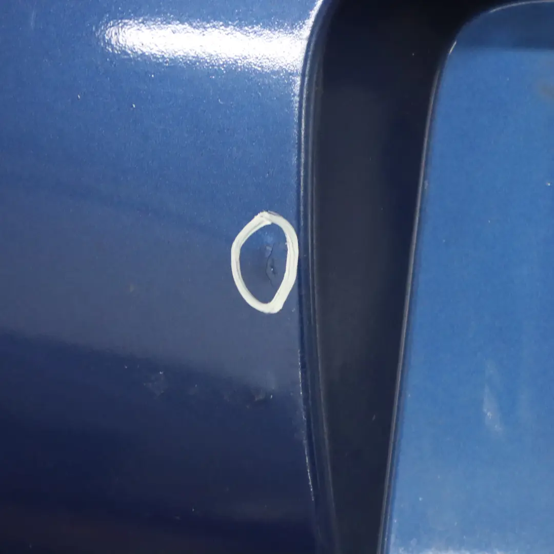 BMW E81 E87 LCI Rear Bumper Trim Panel Montegoblau Blue Metallic - A51 - SKU 0035911-MTB - Part number 0035911