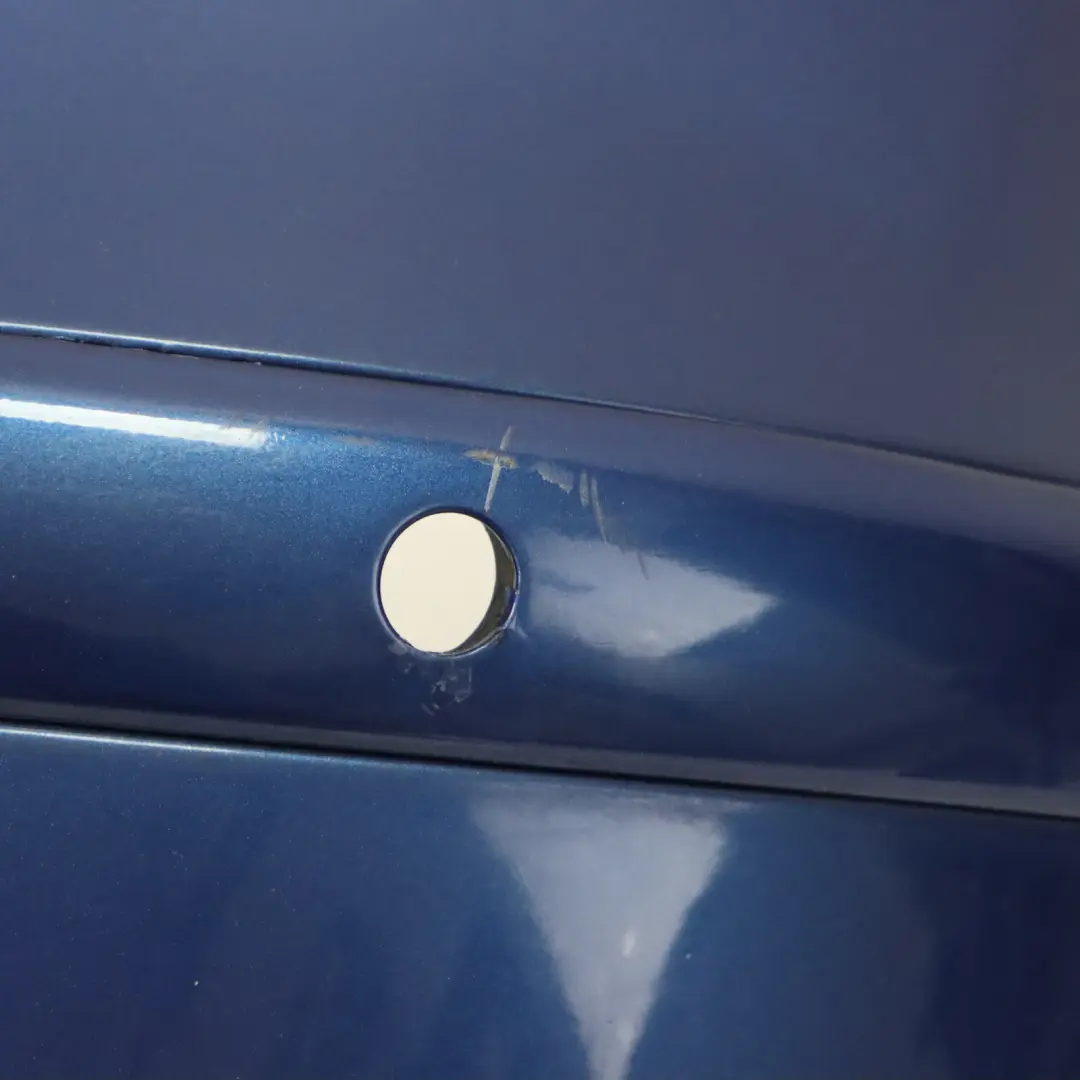 BMW E81 E87 LCI Rear Bumper Trim Panel Montegoblau Blue Metallic - A51 - SKU 0035911-MTB - Part number 0035911