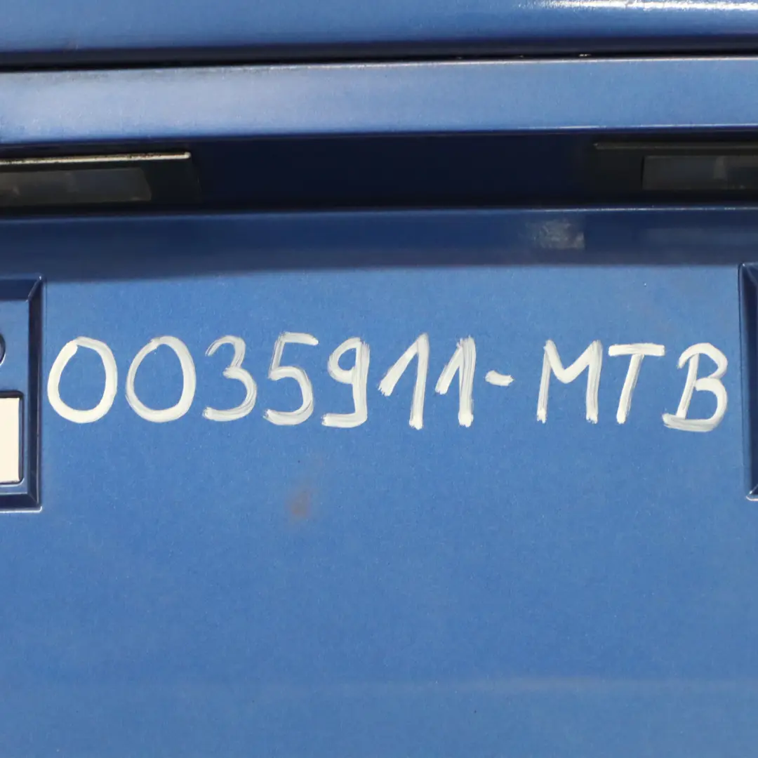 BMW E81 E87 LCI Rear Bumper Trim Panel Montegoblau Blue Metallic - A51 - SKU 0035911-MTB - Part number 0035911