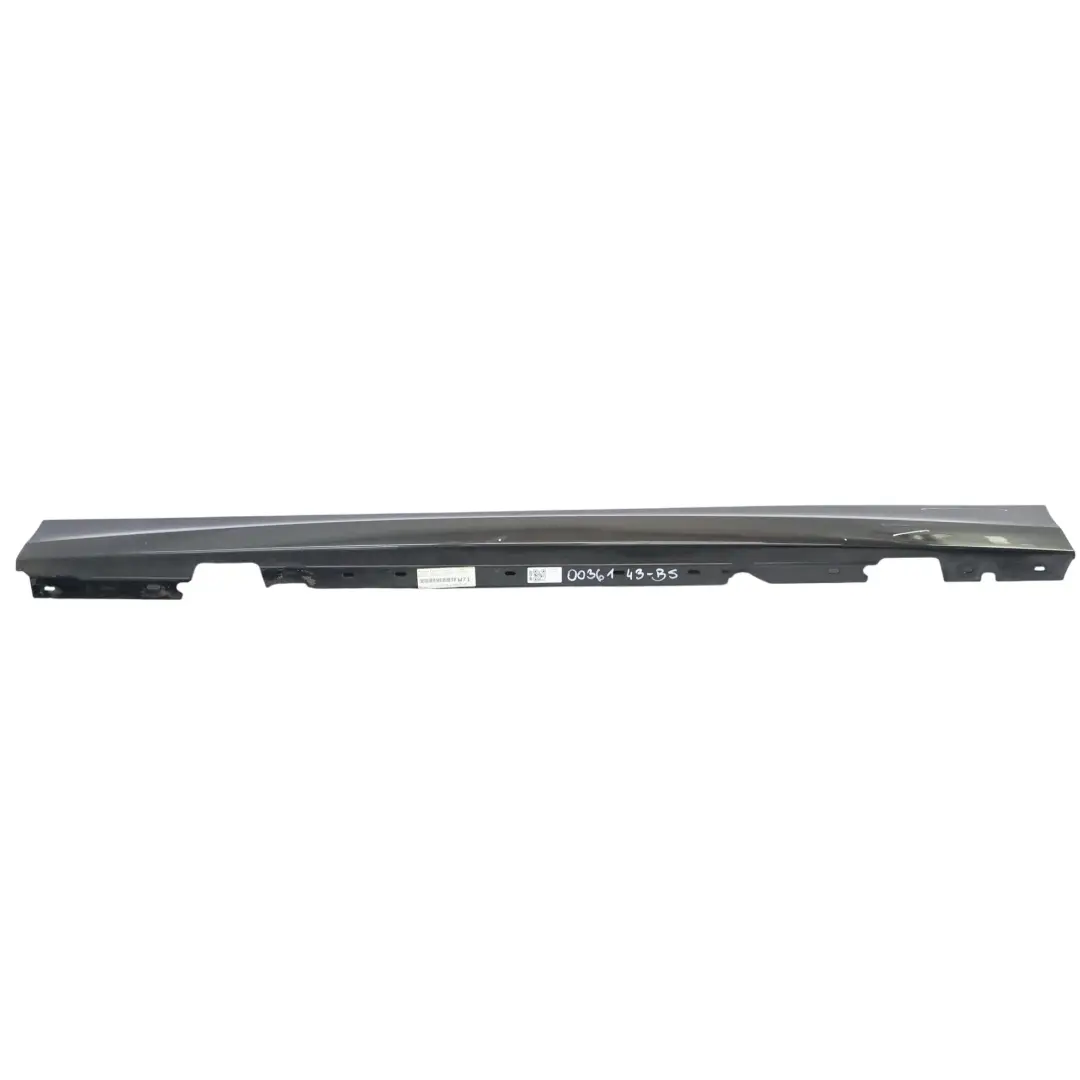 BMW E81 E82 E88 Listello Portiera Apertura Gonna SX Black Sapphire Metallico - SKU 0036143-BS - Numero di parte 0036143