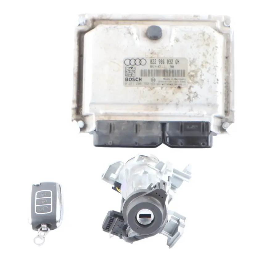 Audi A3 8P 3.2 FSI BMJ Quattro 250HP Engine ECU Kit 022906032GH Key Lock Manual