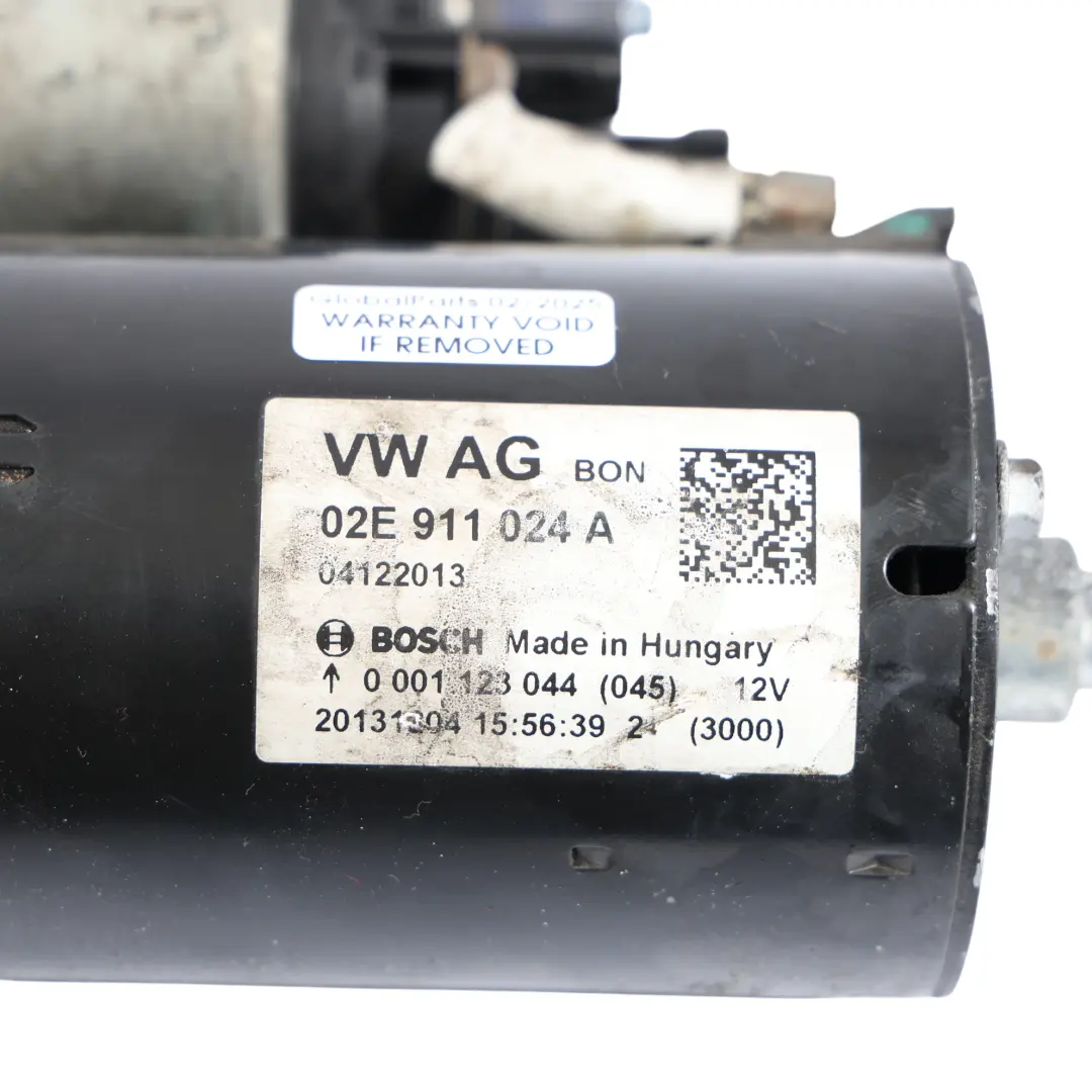 Audi A3 8V 2.0 TDI Motor Anlasser Bosch - SKU 02E911024A - Teilenummer 02E911024A