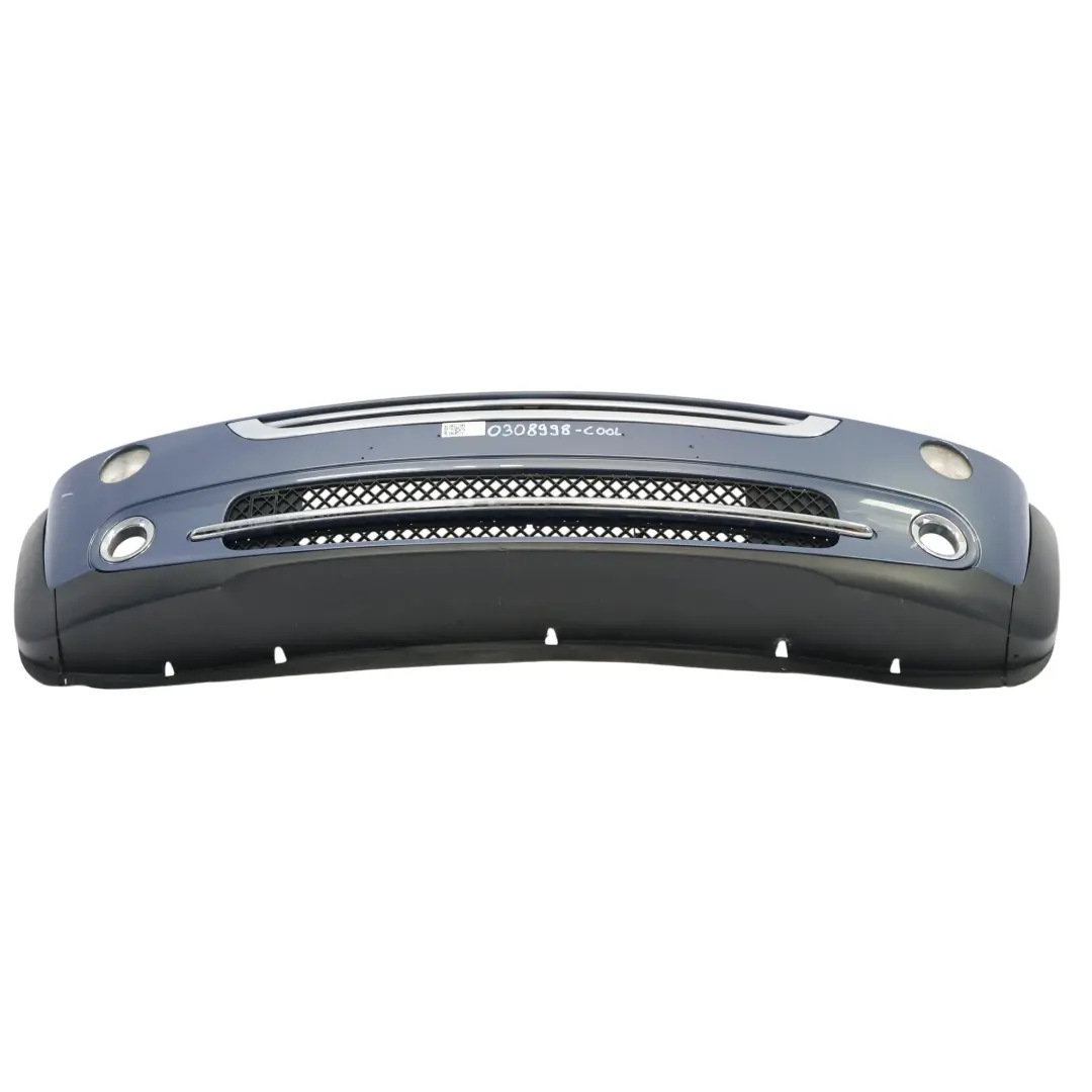 Mini Cooper R50 R52 Complete Front Bumper Panel Cool Blue Metallic - A27 - SKU 0308998-COOL - Part number 0308998