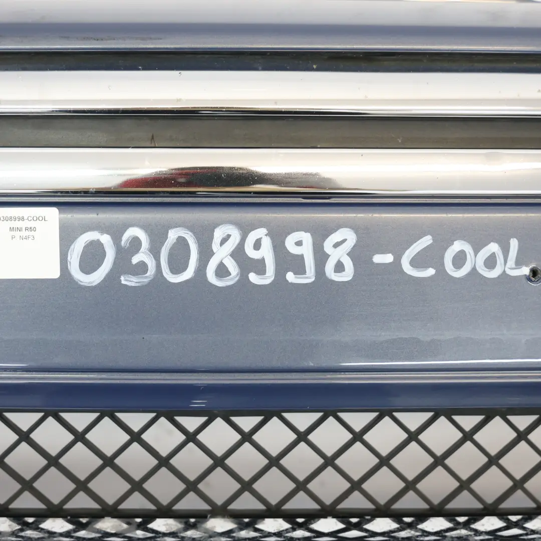 Mini Cooper R50 R52 Complete Front Bumper Panel Cool Blue Metallic - A27 - SKU 0308998-COOL - Part number 0308998