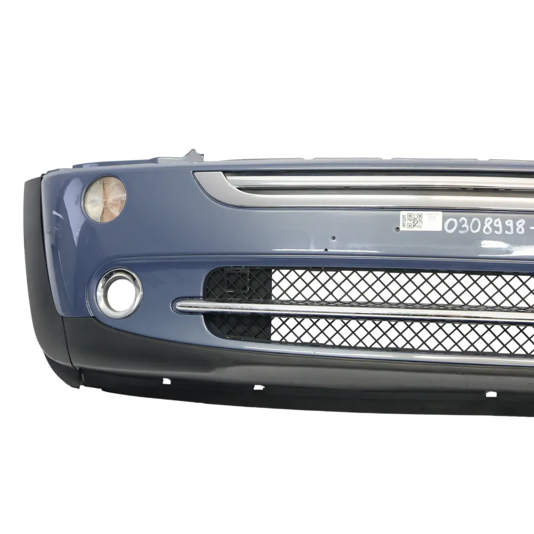 Parachoques delantero completo Cool Blue Metallic - A27 para Mini Cooper R50 R52 con número de pieza 0308998 Mini Cooper R50 R52 Parachoques delantero completo Cool Blue Metallic - A27 - SKU 0308998-COOL - Número de pieza 0308998