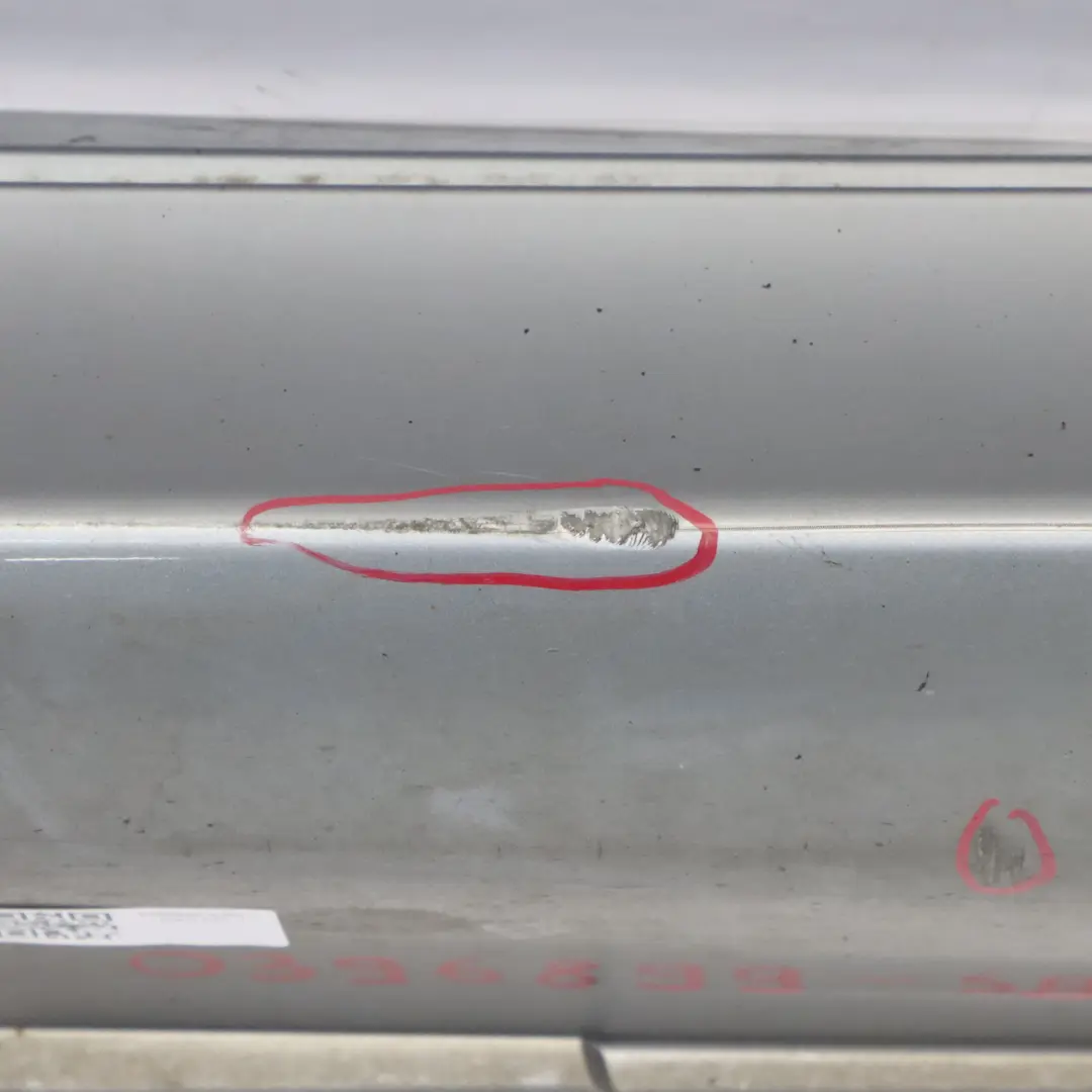 BMW E60 E61 M5 M Sport Door Sill Cover Skirt Left N/S Silbergrau Grey - A08 - SKU 0396899-SBG - Part number 0396899