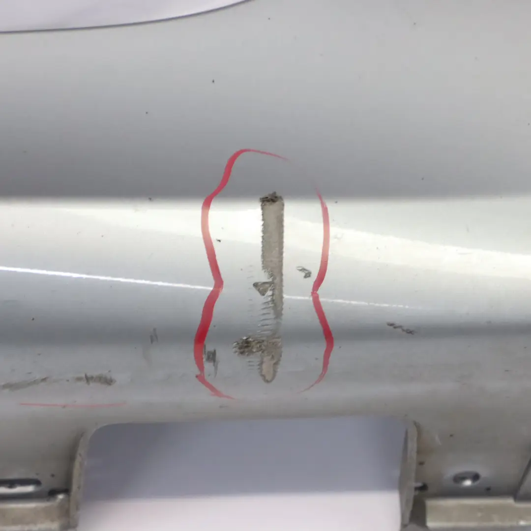 BMW E60 E61 M Sport M5 Schwellerleiste Schweller Blende Links Silbergrau - A08 - SKU 0396899-SBG - Teilenummer 0396899