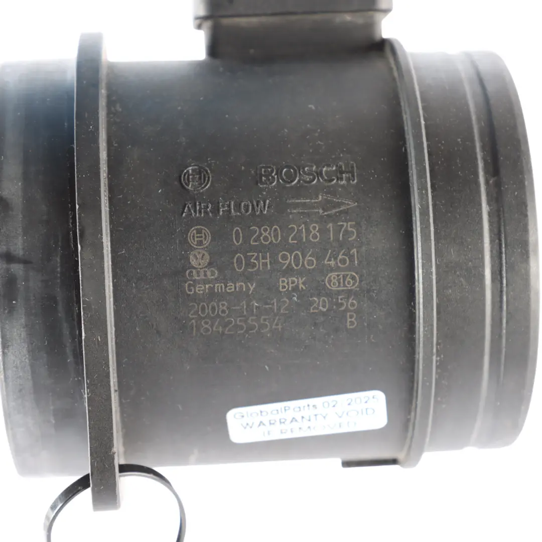 Audi VW 2.0 TFSI 3.6 VR6 Gasolina Motor Medidor Masa Flujo Aire - SKU 03H906461 - Número de pieza 03H906461