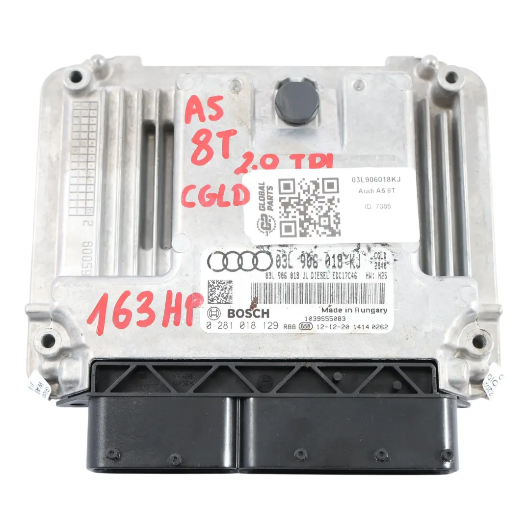 Audi A4 B8 A5 8T 2.0 TDI CGLD Engine Control Unit ECU 03L906018JH Manual - SKU 03L906018KJ - Part number 03L906018KJ