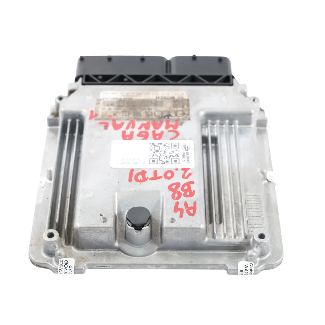 143HP CAGA Diesel Komputer Sterownik Silnika Audi A4 B8 2.0 TDI - SKU 03L906022JM-1 - Numer Części 03L906022JM