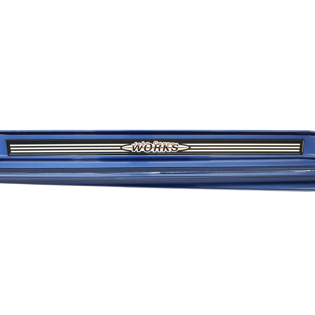 Garniture Latérale De Seuil Gauche JCW Lightning Blue - A63 pour Mini Cooper R56 R57 à propos du numéro de pièce 0404115 Mini Cooper R56 R57 Garniture Latérale De Seuil Gauche JCW Lightning Blue - A63 - SKU 0404115-LB1 - Numéro de pièce 0404115