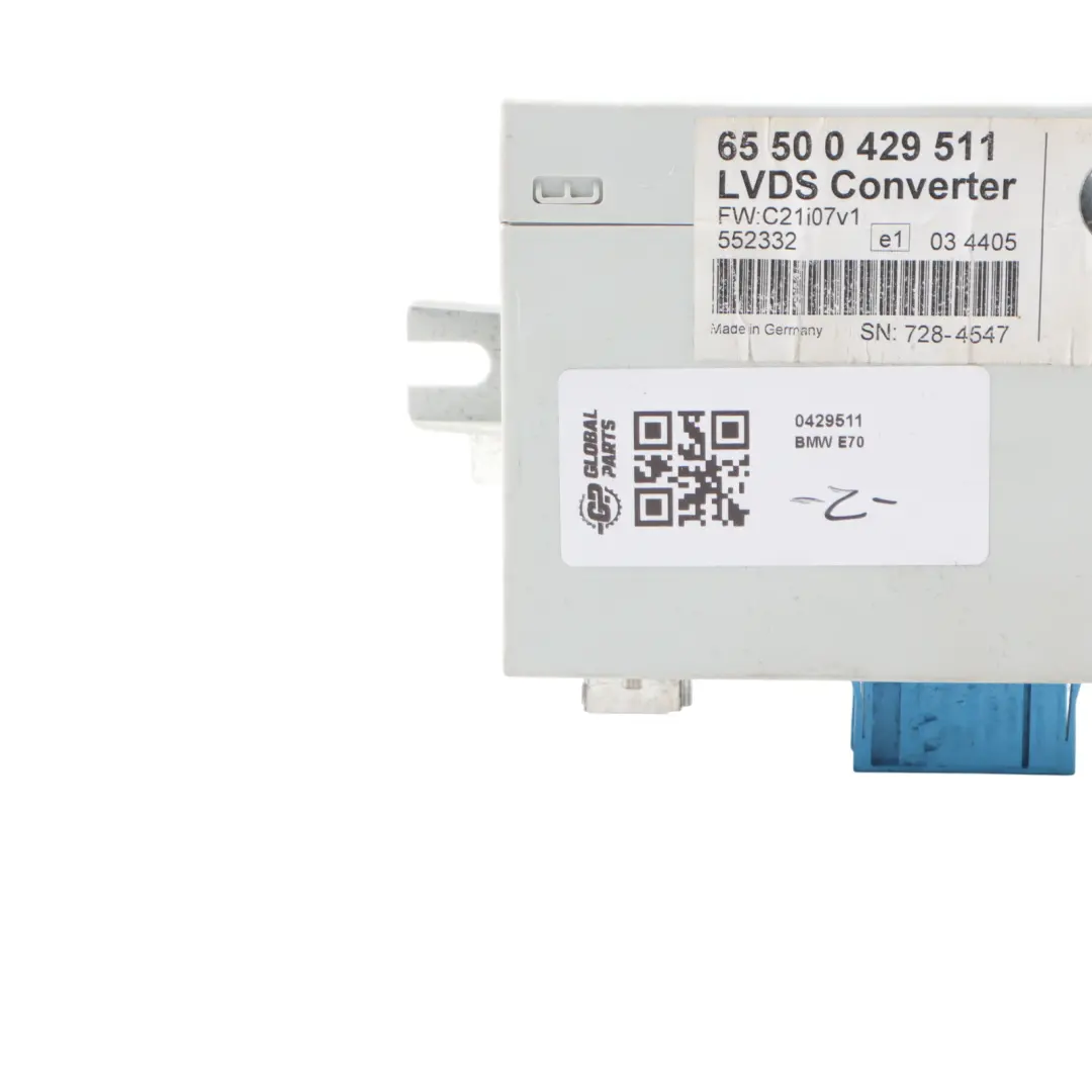 LVDS Converter Module to BMW X5 E70 with Part number 0429511 BMW X5 E70 LVDS Converter Module - SKU 0429511 - Part number 0429511