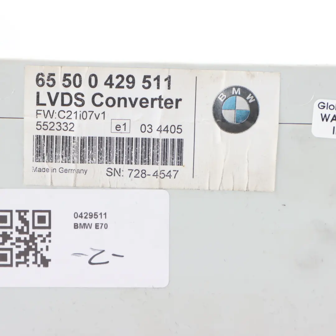 BMW X5 E70 LVDS Converter Module - SKU 0429511 - Part number 0429511