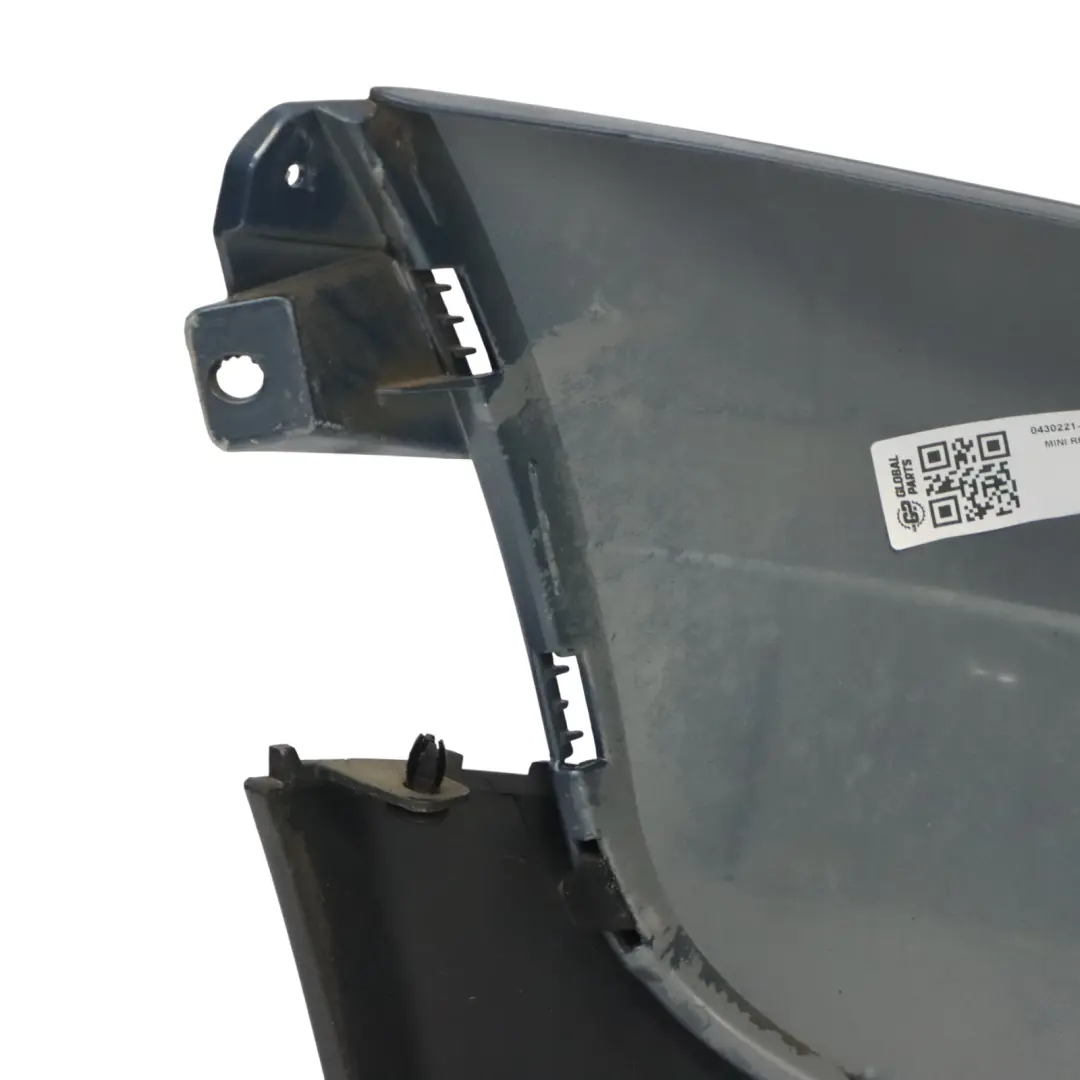 Bumper Trim Panel Cover Horizon Blue Metallic - A93 to Mini R56 R57 Rear with Part number 0430247 Mini R56 R57 Rear Bumper Trim Panel Cover Horizon Blue Metallic - A93 - SKU 0430247-HB - Part number 0430247
